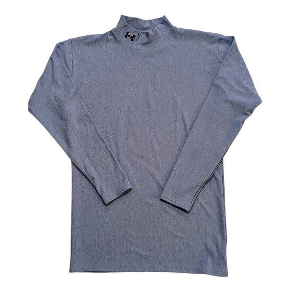 Under Armour Women’s L Fitted Mock Neck Compression Long Sleeve Grey Shirt - Picture 7 of 11